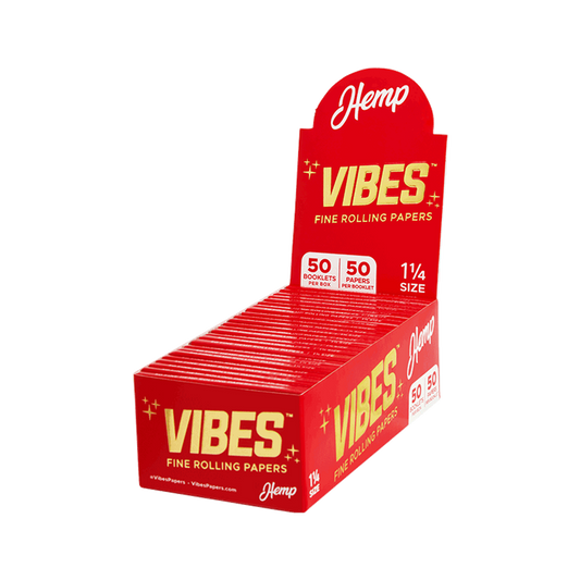 VIBES Hemp Rolling Papers | 1 1/4 | 1pk | 50 Leaves per Pack