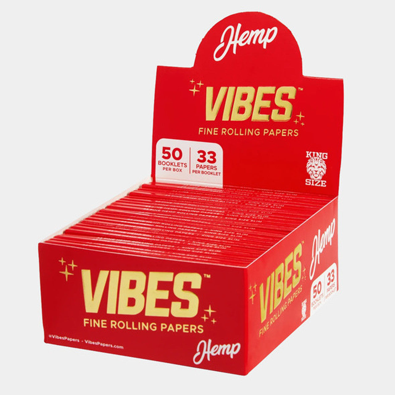 VIBES Hemp Rolling Papers | King Size | 1pk | 33 Leaves per Pack
