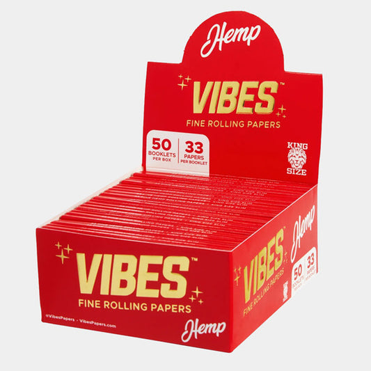 VIBES Hemp Rolling Papers | King Size | 1pk | 33 Leaves per Pack