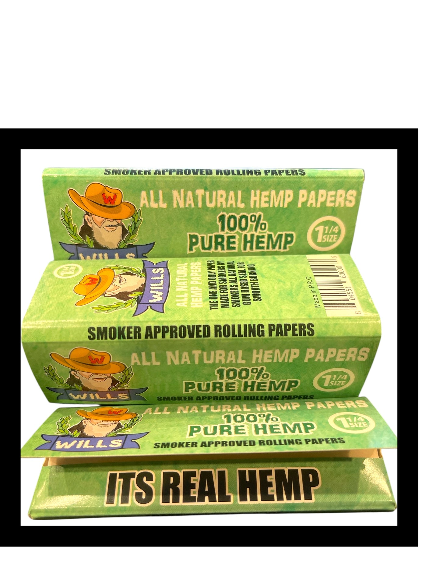 WILLS Organic Hemp Rolling Papers | 100% Pure Hemp | 1 1/4 Size  | 1pk | 50 Leaves per Pack