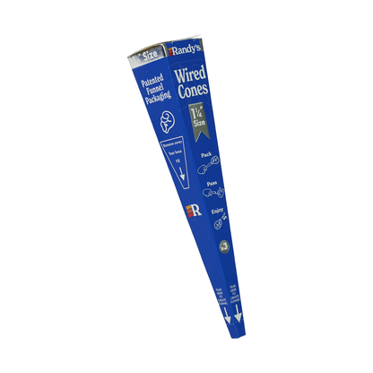 Randy's Wired Pre-Rolled Cones | 1 1/4 Size | 1pk | 3 Wired Cones per Pack