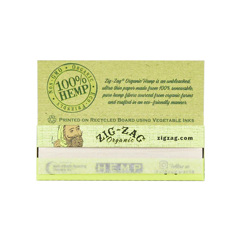 Zig Zag Organic Hemp Rolling Papers |  1 1/4 Size | 1pk | 50 Leaves per Pack
