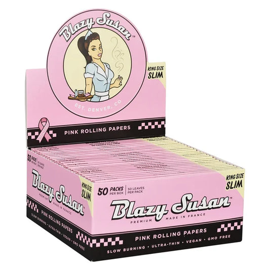 Blazy Susan Pink Rolling Papers | King Size | 1pk | 50 Leaves per Pack