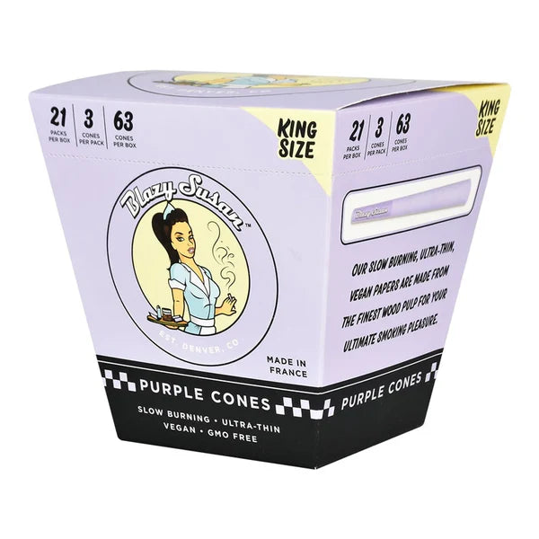 Blazy Susan Purple Pre-Rolled Cones | King Size | 1pk | 3 Cones per Pack