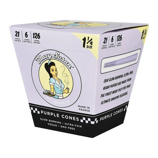 Blazy Susan Purple Pre-Rolled Cones | 1 1/4 Size | 1pk | 6 Cones per Pack