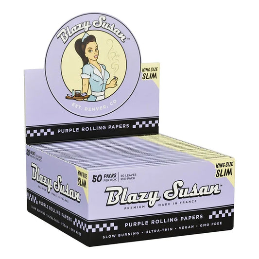 Blazy Susan Purple Rolling Papers | King Size | 1pk | 50 Leaves per Pack