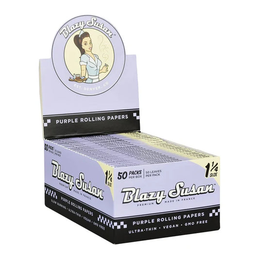 Blazy Susan Purple Rolling Papers | 1 1/4 Size | 1pk | 50 Leaves per Pack