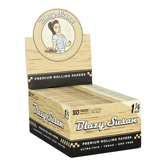 Blazy Susan Unbleached Rolling Papers | 1 1/4 Size | 1pk | 50 Leaves per Pack