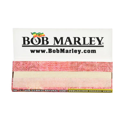 Bob Marley Unbleached Organic Hemp Rolling Papers | 1 1/4 Size | 1pk | 50 Leaves per Pack