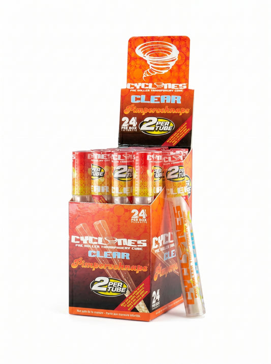 Cyclones Pre-Rolled Transparent Cones | Pimperschnaps | 1 Tube  | 2 Pre-Rolled per Tube