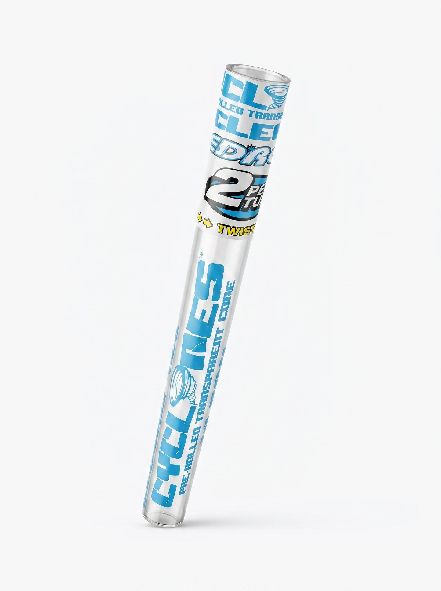 Cyclones Pre-Rolled Transparent Cones | Ice Dream | 1 Tube  | 2 Pre-Rolled per Tube
