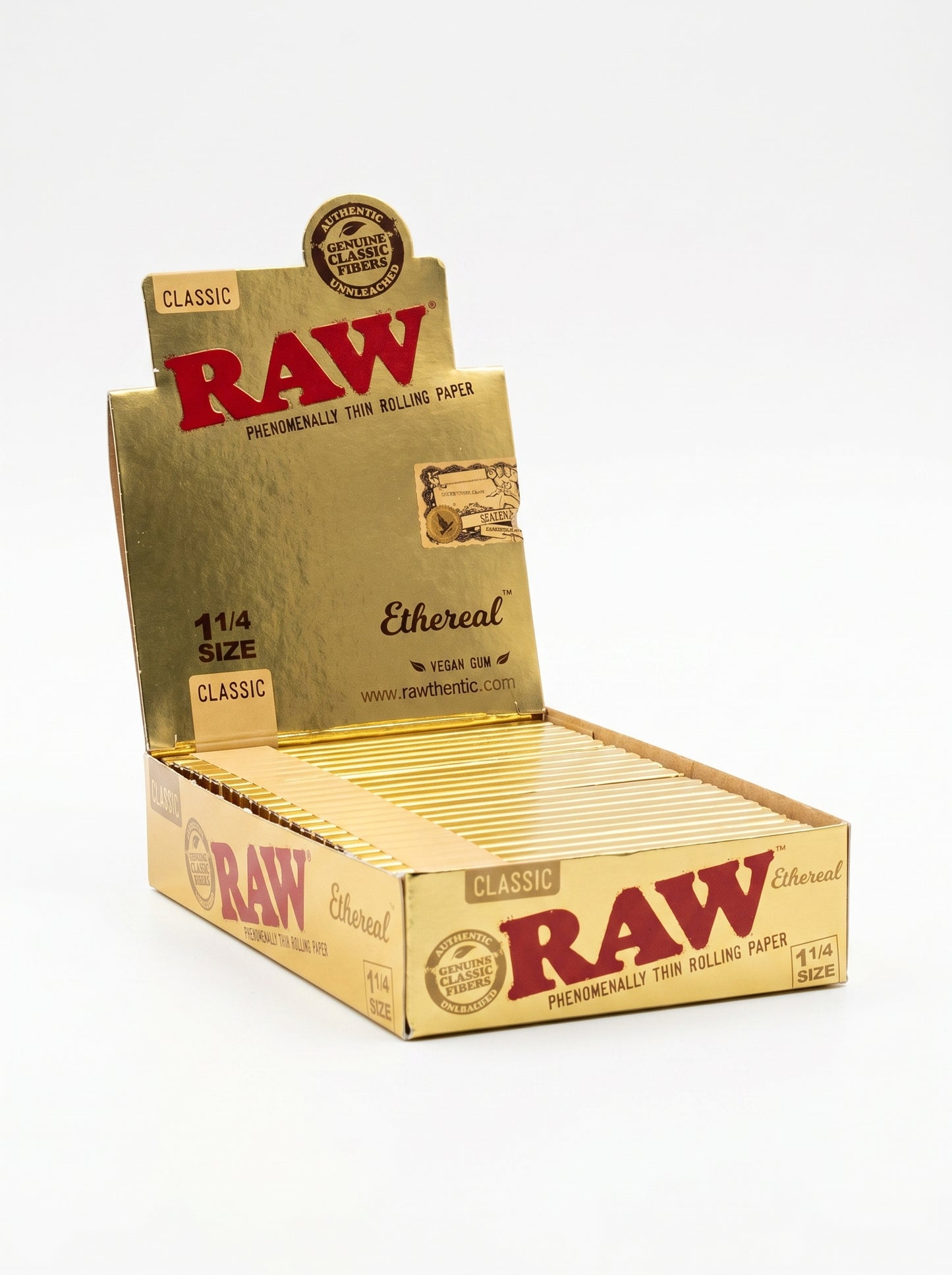 RAW Ethereal Classic Rolling Papers | 1 1/4 Size | 1pk | 50 Leaves per Pack