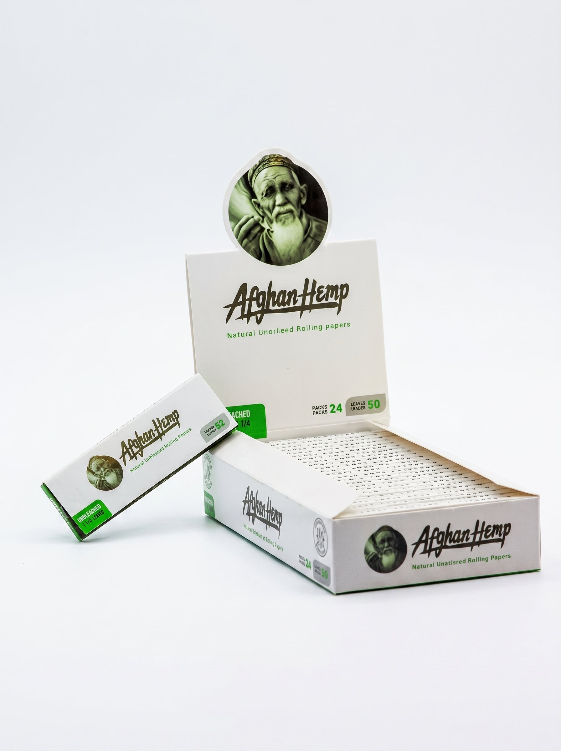 Afghan Hemp Rolling Papers | 1 1/4 | 1pk | 50 Leaves per Pack