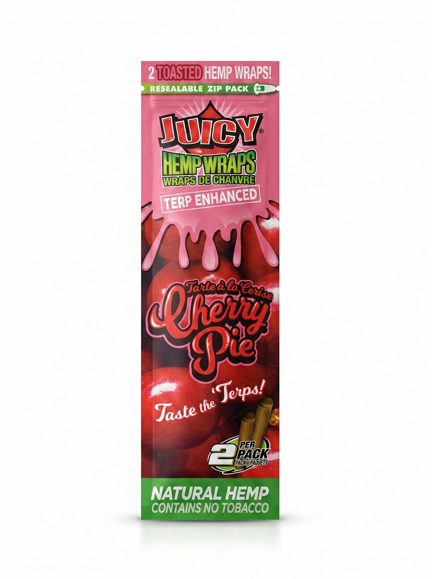 Juicy Terp Enhanced Hemp Wraps | Cherry Pie | 1pk | 2 Wraps per Pack