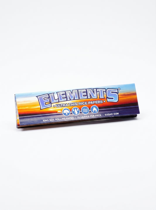 Elements Ultra Thin Rice Rolling Papers | King Size Wide | 1pk | 33 Leaves per Pack