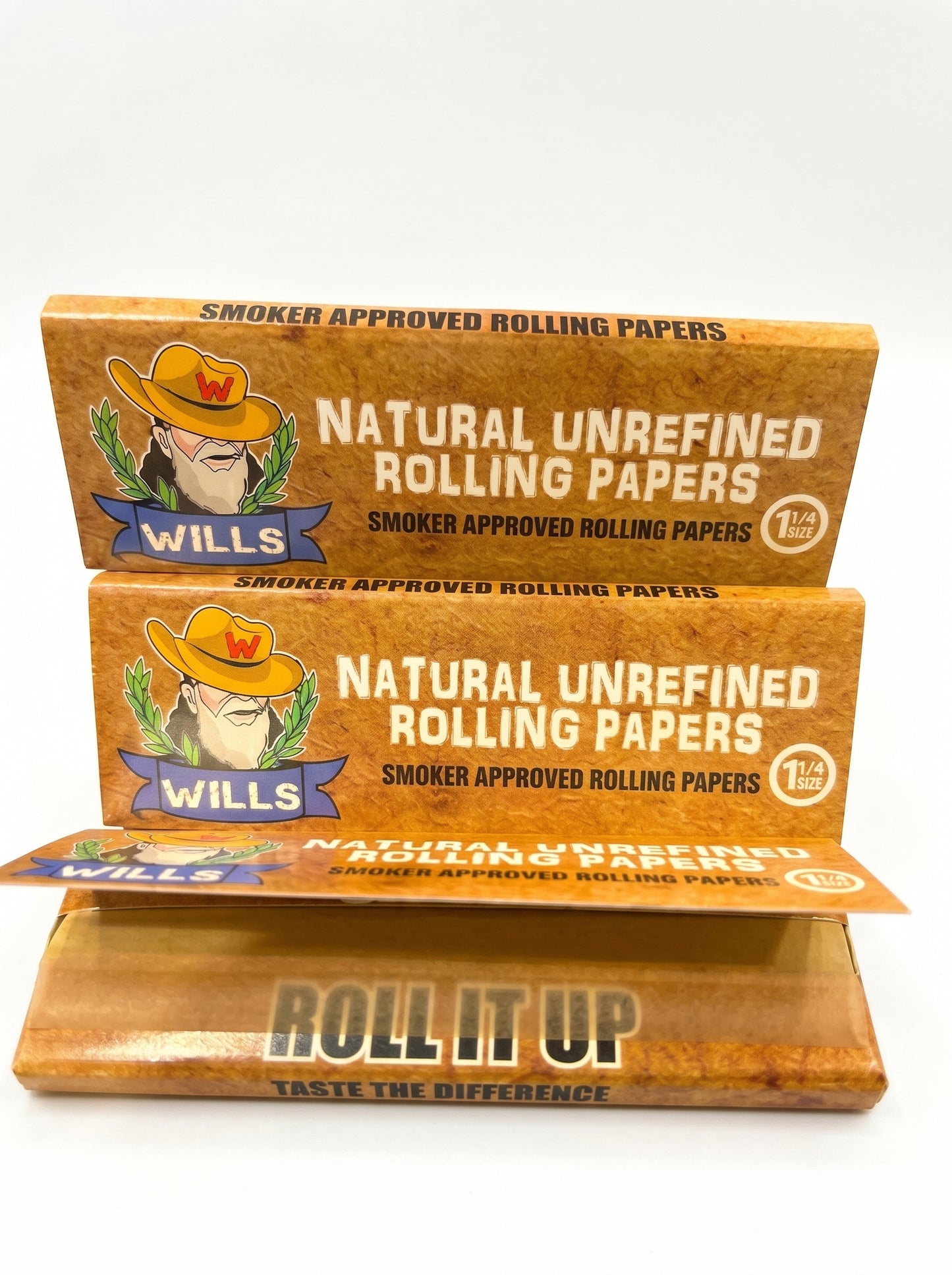 WILLS Organic Hemp Rolling Papers | Organic Brown Rice | 1 1/4 Size | 1pk | 50 Leaves per Pack