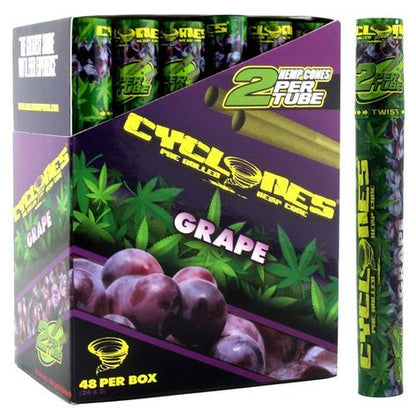 Cyclones Hemp Cones | Grape | 1 Tube  | 2 Pre-Rolled per Tube