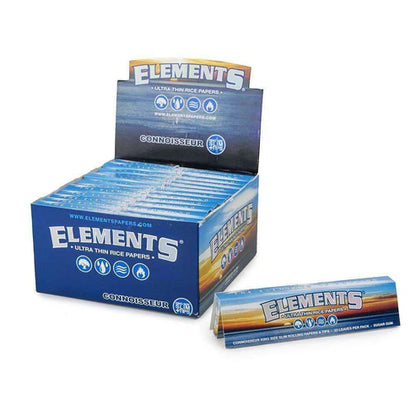 Elements Connoisseur Classic Rolling Papers & Tips | King Size Size | 1pk | 32 Tips per Pack | 32 Leaves per Pack