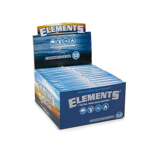 Elements Connoisseur Classic Rolling Papers & Tips | King Size Size | 1pk | 32 Tips per Pack | 32 Leaves per Pack