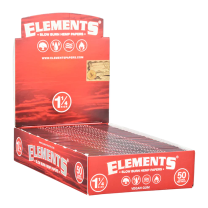 Elements Hemp Rolling Papers | 1 1/4 Size | 1pk | 50 Leaves per Pack
