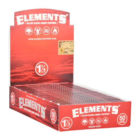 Elements Hemp Rolling Papers | 1 1/4 Size | 1pk | 50 Leaves per Pack