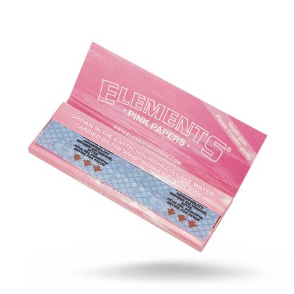 Elements Pink Rolling Papers | 1 1/4 Size | 1pk | 50 Leaves per Pack