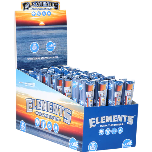 Elements Ultra Thin Rice Cones | King Size | 3 Cones per Pack