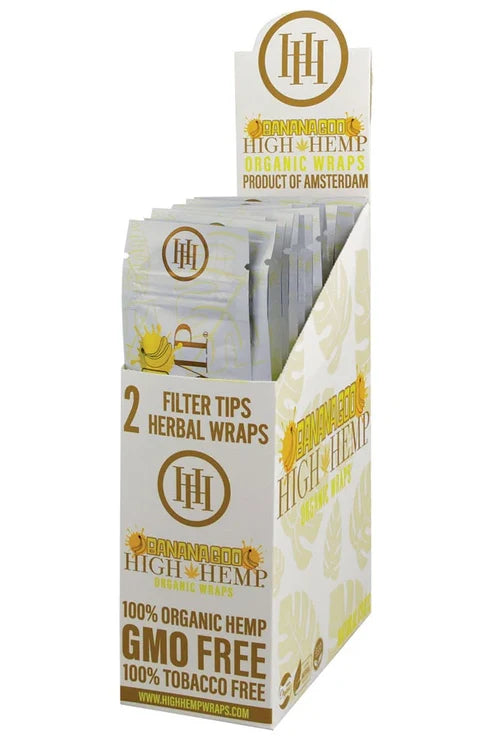 High Hemp Organic CBD Wraps w/Filter Tips  | Banana Goo | 1pk | 2 Wraps per Pack