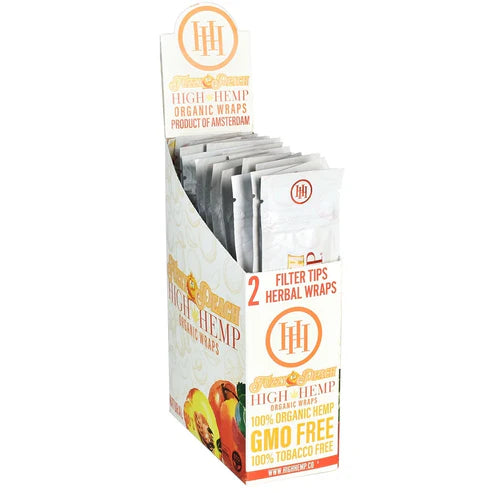 High Hemp Organic CBD Wraps w/Filter Tips  | Fuzzy Peach | 1pk | 2 Wraps per Pack