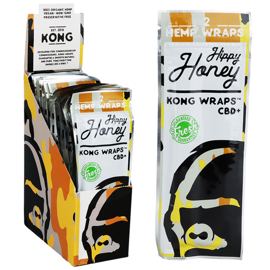 Kong Organic Hemp Wraps w/CBD  | Hippy Honey | 1pk  | 2 Wraps per Pack