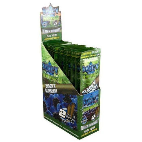 Juicy Hemp Wraps | Black N' Blueberry | 1pk | 2 Wraps per Pack