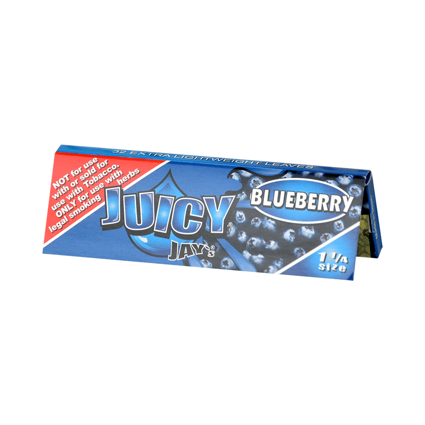 Juicy Jay's Flavored Rolling Papers | Blueberry | 1 1/4 Size | 1pk | 32 Leaves per Pack