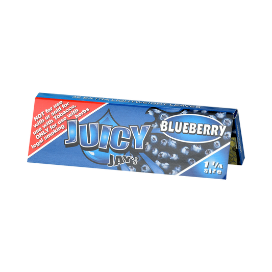 Juicy Jay's Flavored Rolling Papers | Blueberry | 1 1/4 Size | 1pk | 32 Leaves per Pack