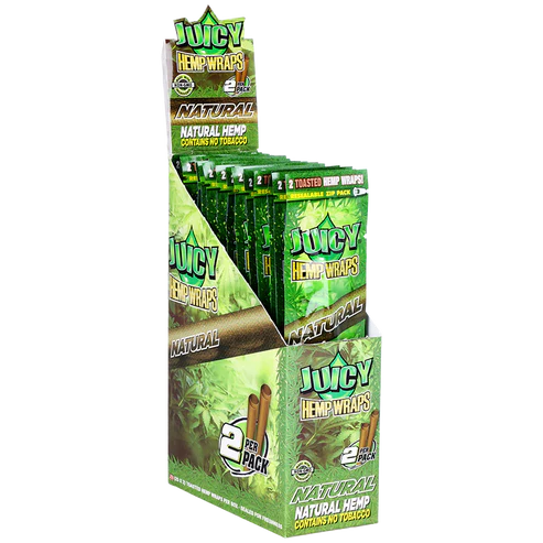 Juicy Terp Enhanced Hemp Wraps | Natural  | 1pk | 2 Wraps per Pack