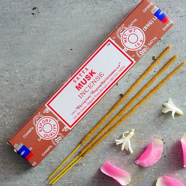 Satya Nag Champa Incense Sticks | Musk | 1bx | 15g