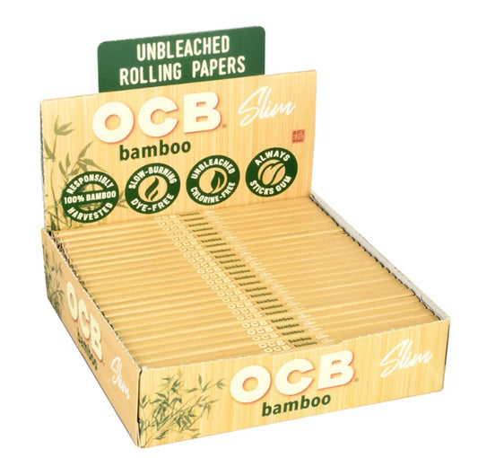 OCB Bamboo Rolling Papers | King Size Slim | 1pk | 32 Leaves per Pack