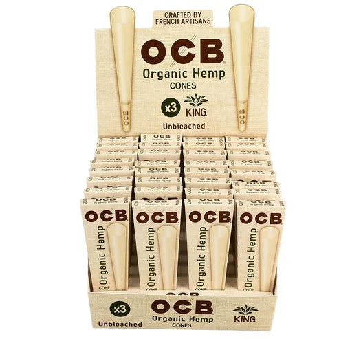 OCB Organic Cones | King Size | 3pc | 1pk | 3 Cones per Pack