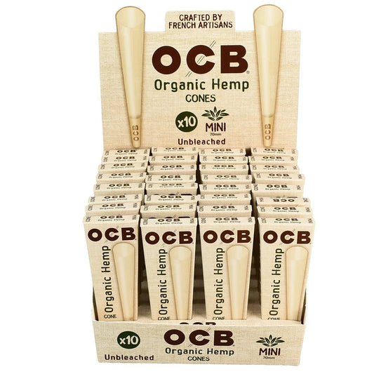 OCB Organic Hemp Cones | Mini Size | 10pc | | 1pk | 10 Cones per Pack