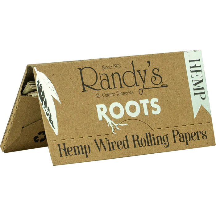 Randy's Roots Wired Hemp Rolling Papers | 77mm Size | 1pk  | 24 Leaves per Pack