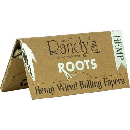 Randy's Roots Wired Hemp Rolling Papers | 77mm Size | 1pk  | 24 Leaves per Pack