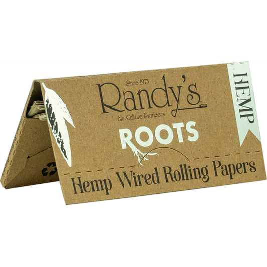 Randy's Roots Wired Hemp Rolling Papers | 77mm Size | 1pk  | 24 Leaves per Pack