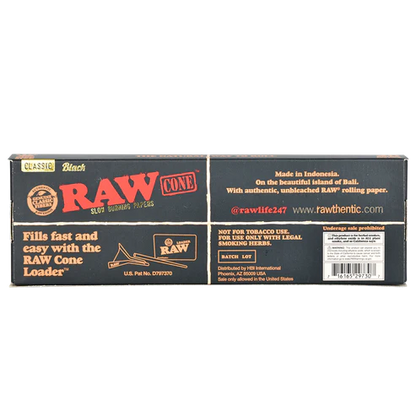 RAW Black Classic Cones | King Size Size | 1bx | 20 Cones per Box