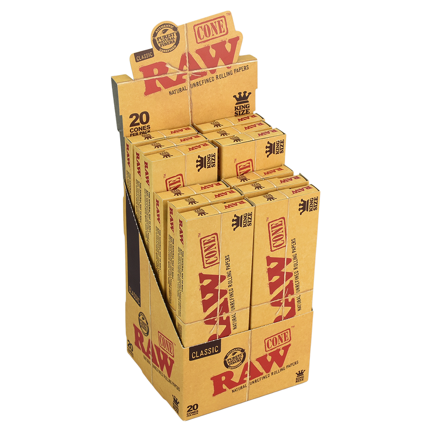 RAW Classic Cones  | King Size Size | 1bx | 20 Cones per Box