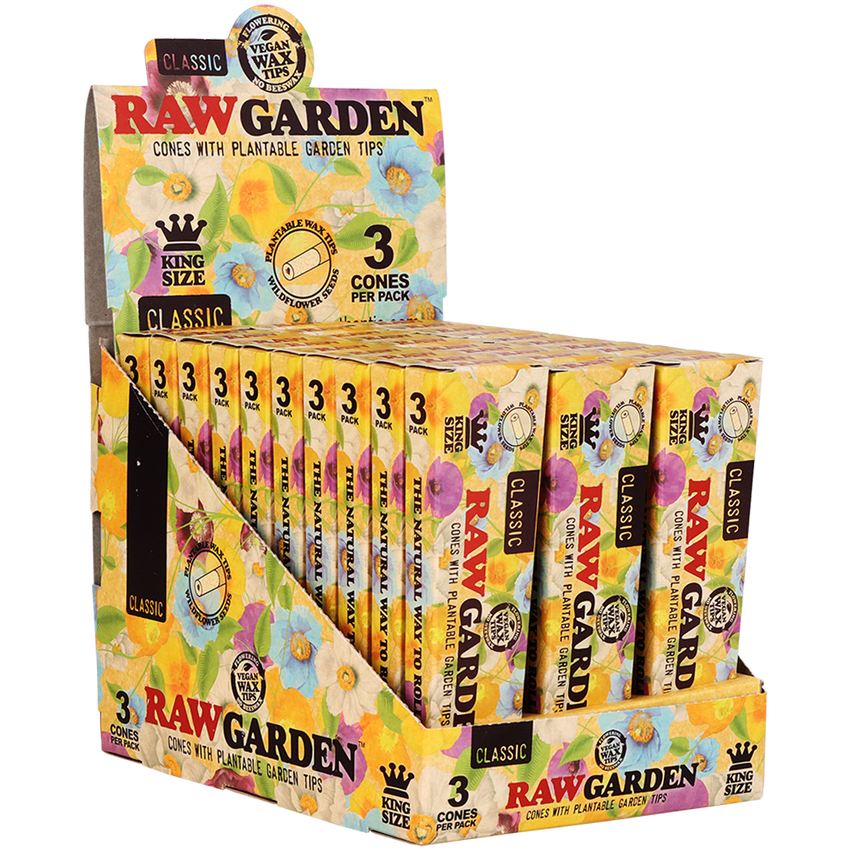 RAW Garden Cones | King Size |  1pk | 3 Cones per Pack