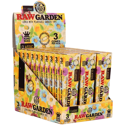 RAW Garden Cones | King Size |  1pk | 3 Cones per Pack