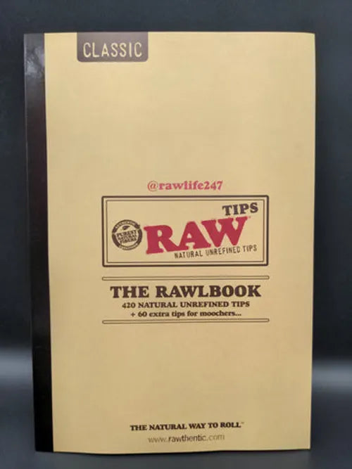 RAW RawlBook Rolling Tips w/Perforated Edges | 1 Book | 480 Tips per Book