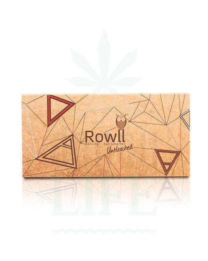 Rowll All-In-One Unbleached Rolling Paper Kit | King Size Extra Slim | 1bk | | 32 Tips per Booklet | 32 Leaves per Booklet + Grinder Plate
