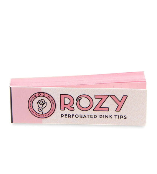 Rozy Pink Perforated Filter Tips | 1pk | 50 Fine European Perforated Tips per Pack