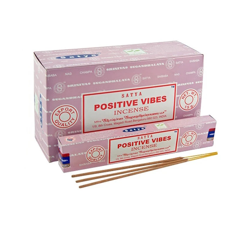 Satya Nag Champa Incense Sticks | Positive Vibes | 1bx | 15g
