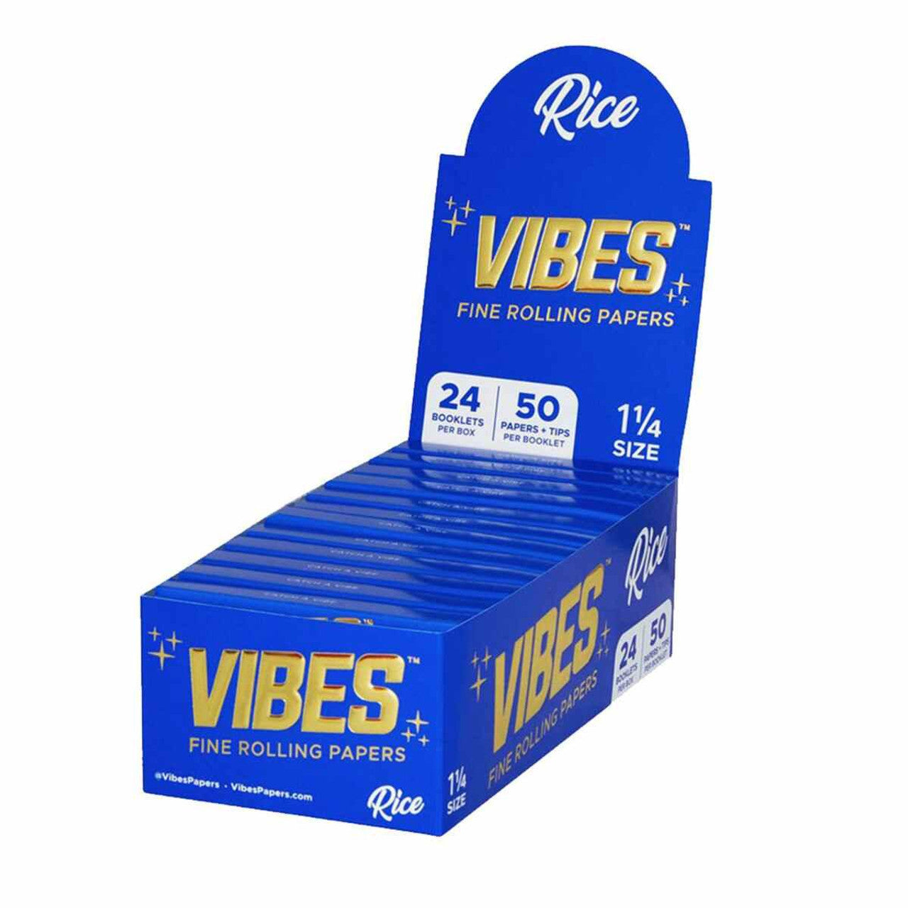 VIBES Rice Rolling Papers  | 1 1/4  | 1pk | 50 Leaves per Pack